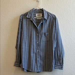 Frank & Eileen Grayson "The Hero" Blue and White Button Up Shirt Size 05 / XL